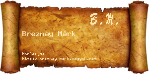 Breznay Márk névjegykártya